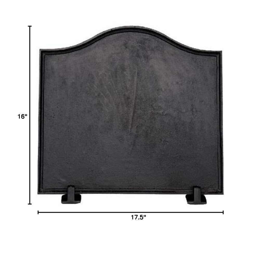 Black Cast Iron Fireback 16 x 17.5 inch U50383