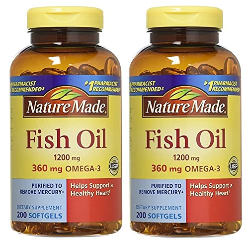 Fish Oil 1200mg Omega-3 400 Softgels M46836