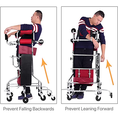 Upright Rollator Walker with 8 Wheels and Seat E90415