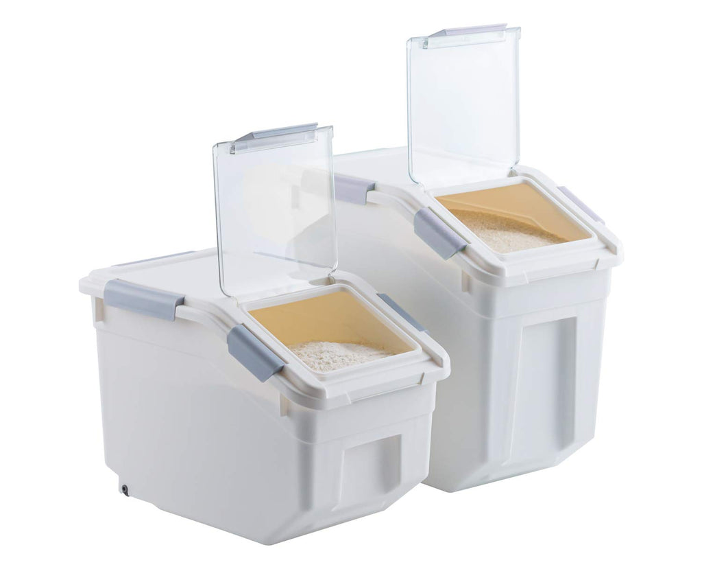 2 Pack Airtight Pet Food Storage Container with Scoop 10 LB O187