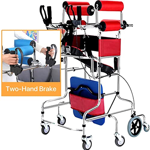 Upright Rollator Walker with 8 Wheels and Seat E90415