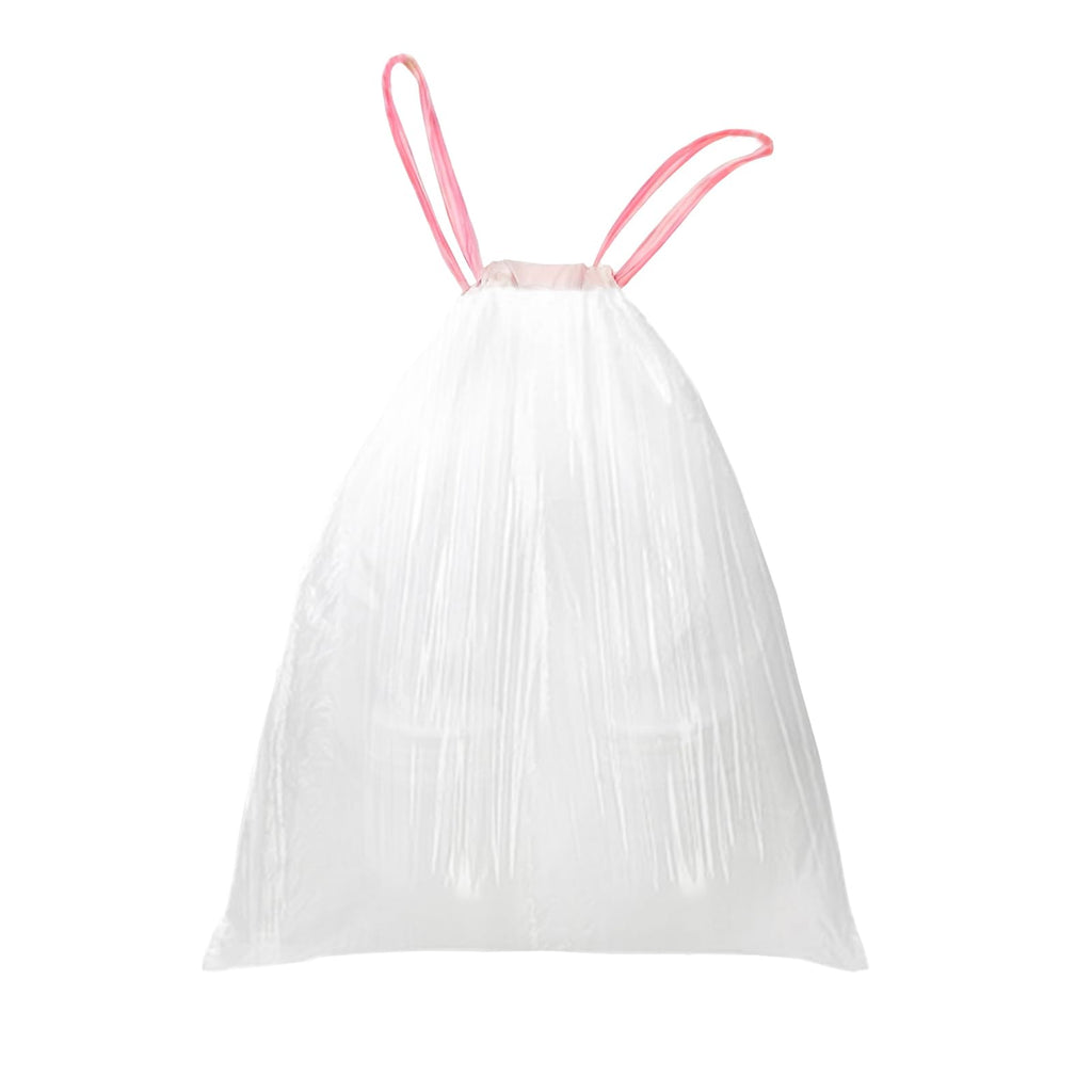 13 Gallon White Unscented Drawstring Trash Bags L27022