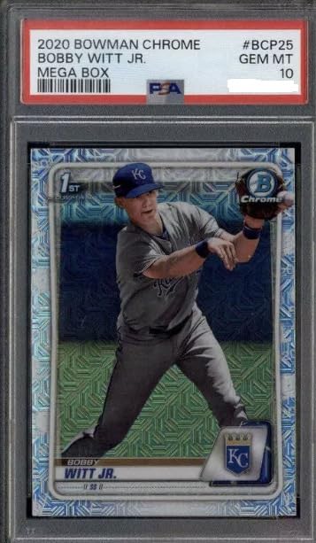 2020 Bowman Chrome Prospects Bobby Witt Jr. Refractor Rookie Card PSA 10 Z30876