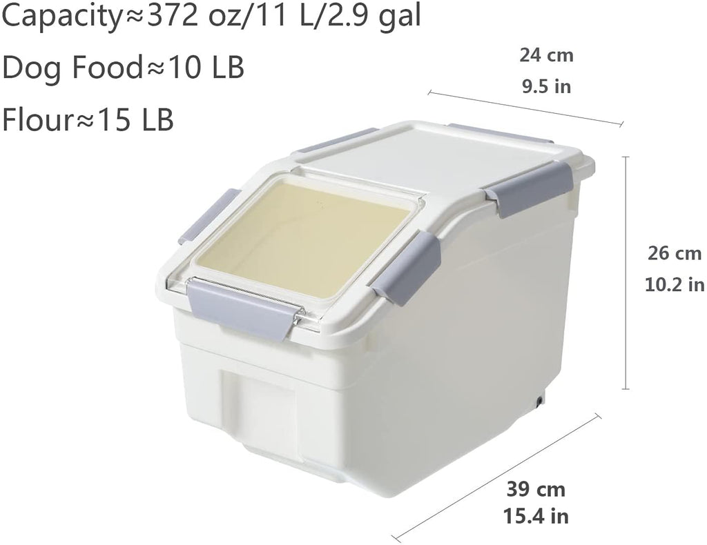 2 Pack Airtight Pet Food Storage Container with Scoop 10 LB O187