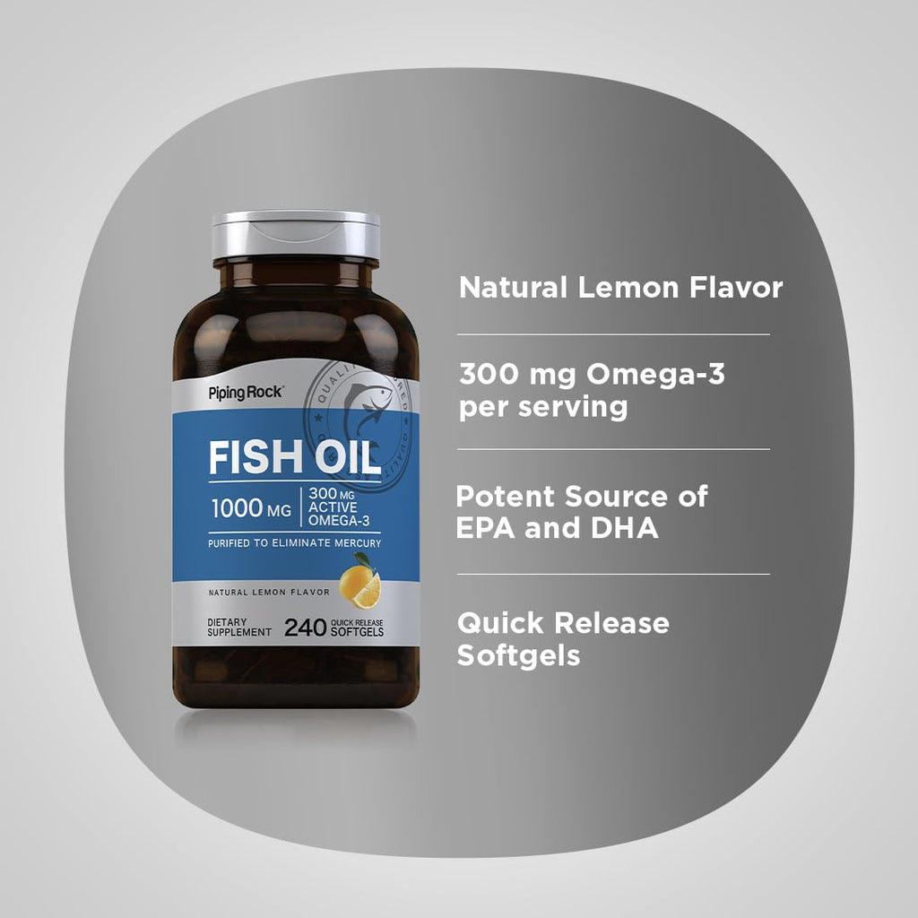 Fish Oil 1000mg 240 Softgels Omega-3 C24283
