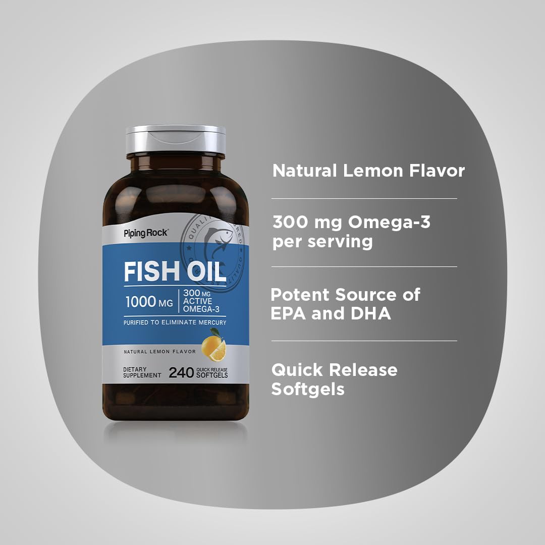Fish Oil 1000mg 240 Softgels Omega-3 C24283