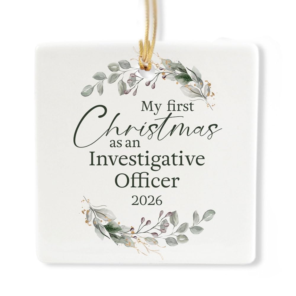 Ceramic 3-inch Square-Shaped Christmas Ornament C739716