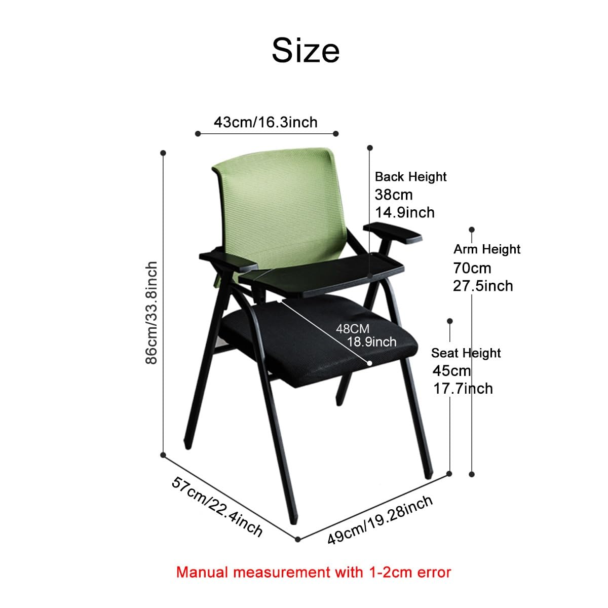 Folding Ergonomic Mesh Office Chair with Armrest Q1864