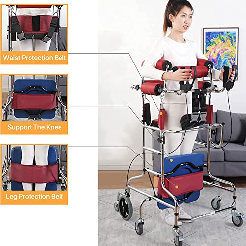 Upright Rollator Walker with 8 Wheels and Seat E90415