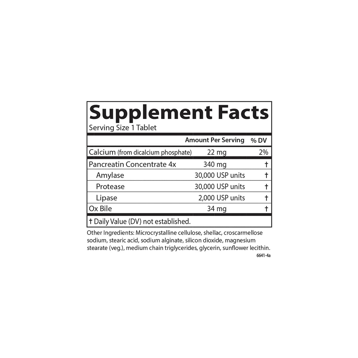 Natural Digestive Enzymes, 100 Tablets W4167