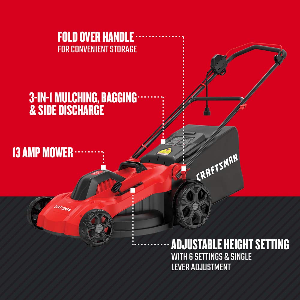 Electric Push Lawn Mower, 20-Inch Corded 13-AMP O506870