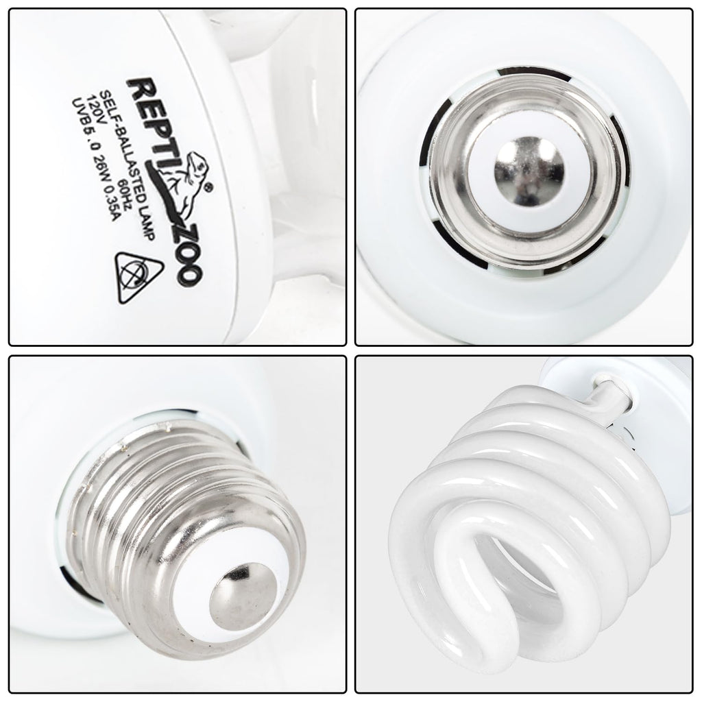 Reptile Heat Lamp Combo Pack with Dual Light Fixture D458347