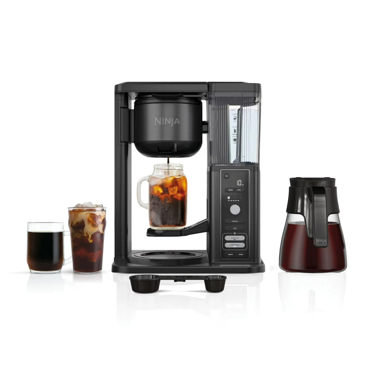 Hot & Iced XL Coffee Maker with Rapid Cold Brew, 8 Sizes, Black I579