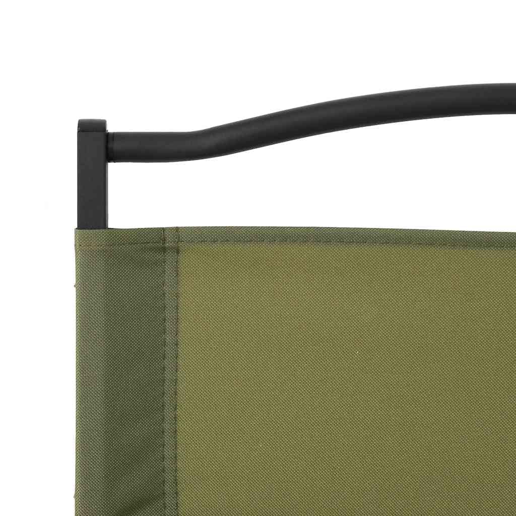 Foldable Camping Chairs 2 Pack Green Oxford Fabric D454