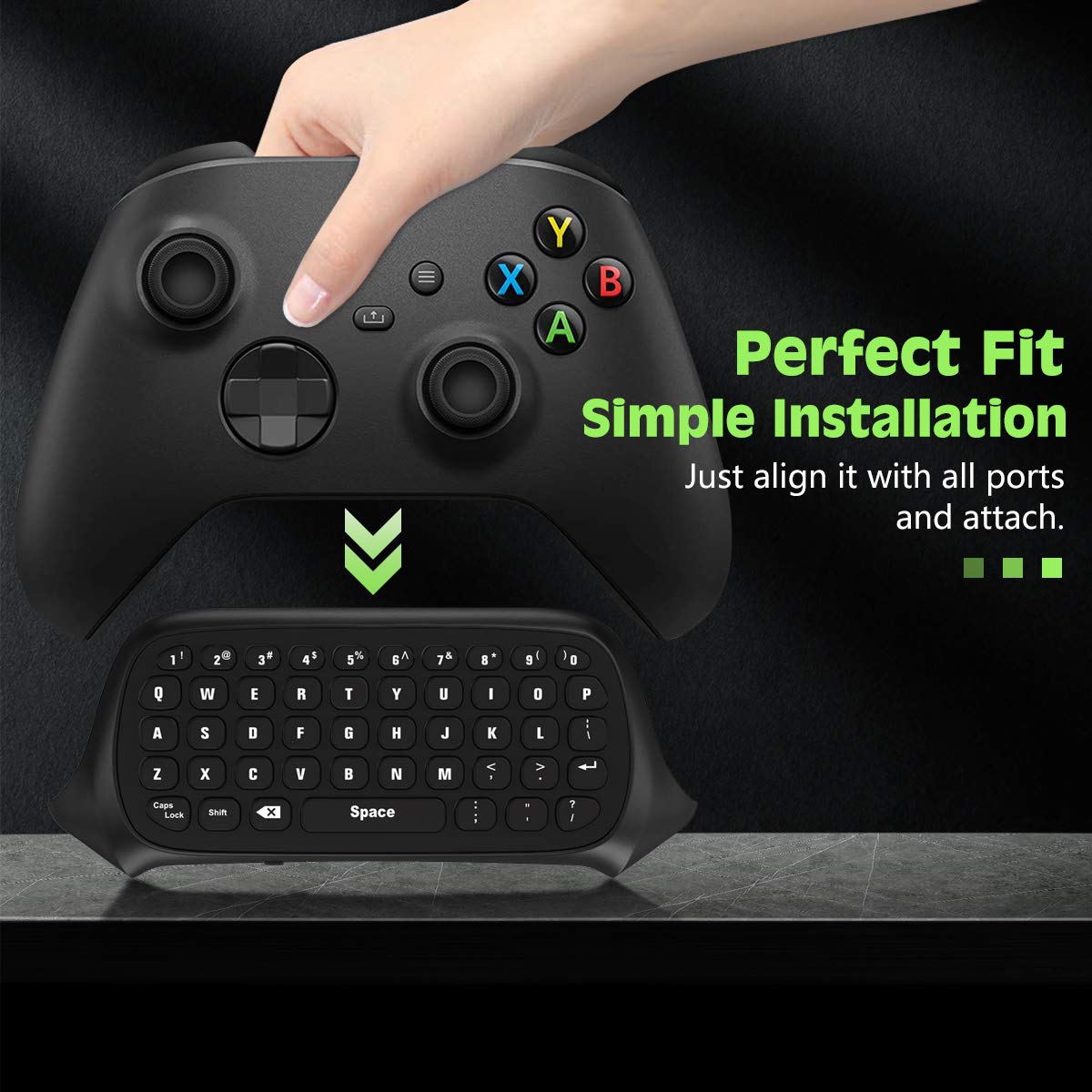Green Backlight Keyboard for Xbox Gaming Controller Y326