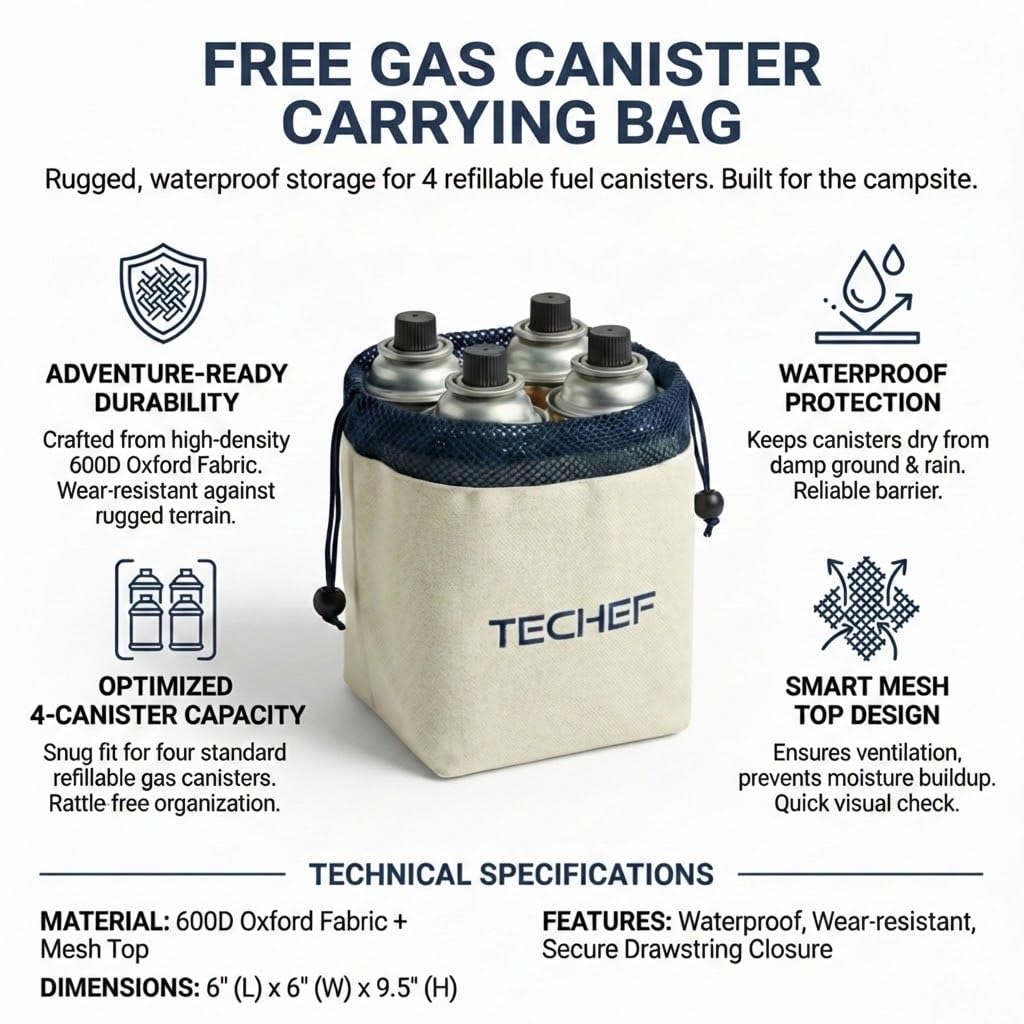 8oz Butane Gas Fuel Canisters with Dual Safety System T222303