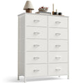 White 10 Drawer Tall Dresser T4774
