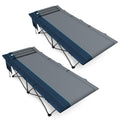 31.8" Extra Wide Heavy Duty Camping Cot with Carry Bag, Blue, 2 Pack P634006