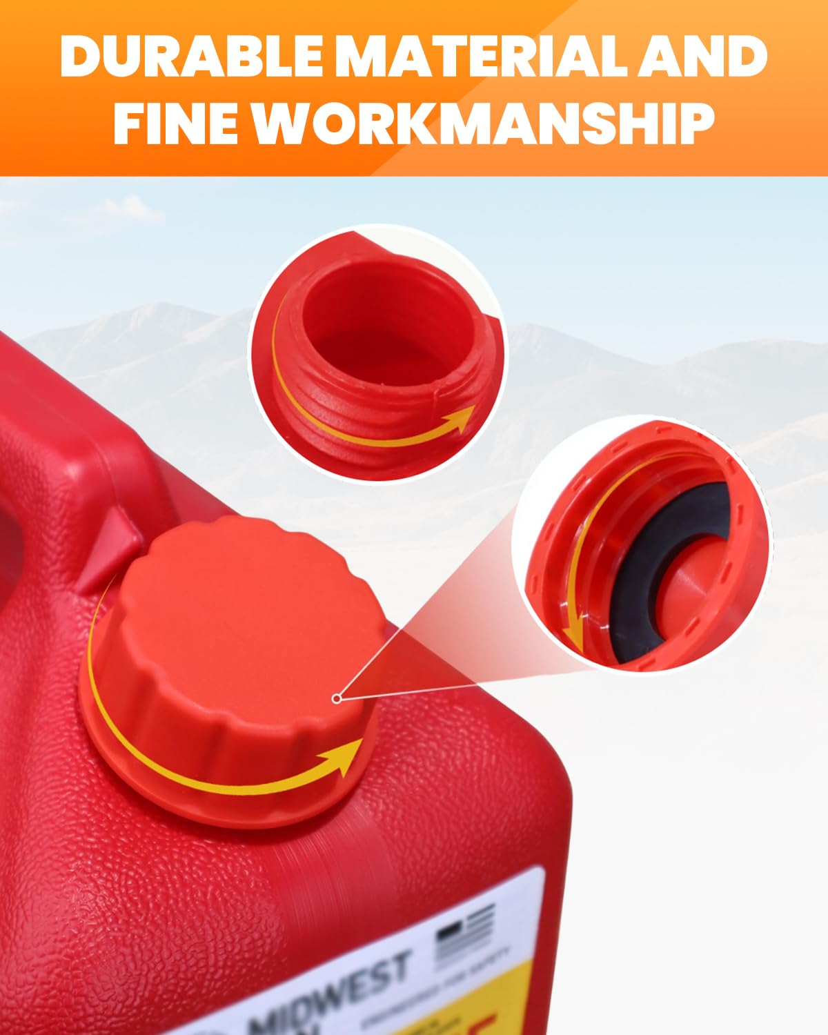Red 5 Gallon Gas Can Replacement Caps R976