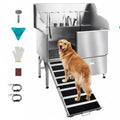 50 Inch 304 Stainless Steel Dog Bath Tub with Ramp X6856