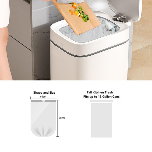 13 Gallon White Unscented Drawstring Trash Bags L27022