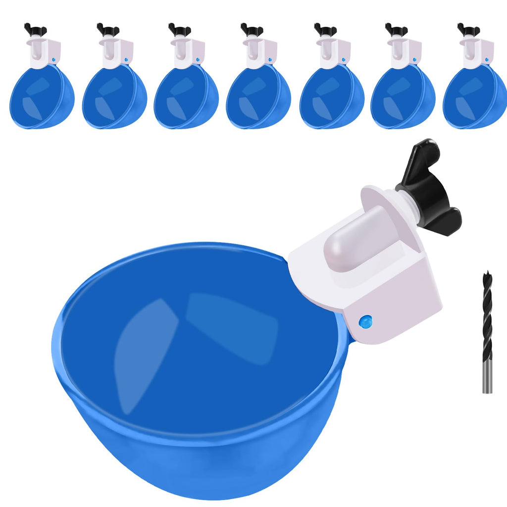 8 Packs Large Blue Chicken Waterer Cups Q546298