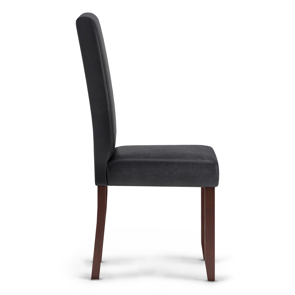 Vegan Leather Parsons Dining Chairs Black Set of 2 J110152