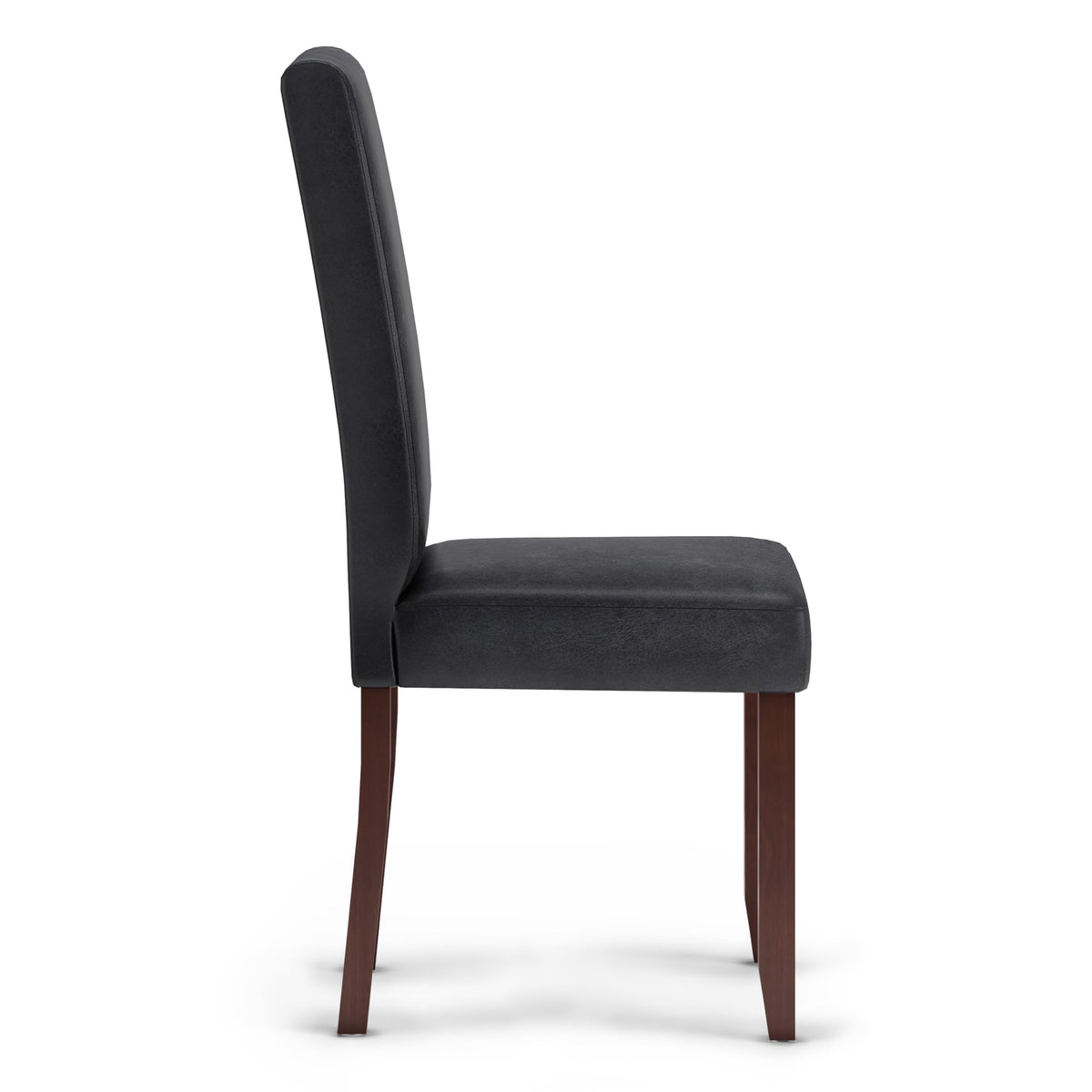 Vegan Leather Parsons Dining Chairs Black Set of 2 J110152