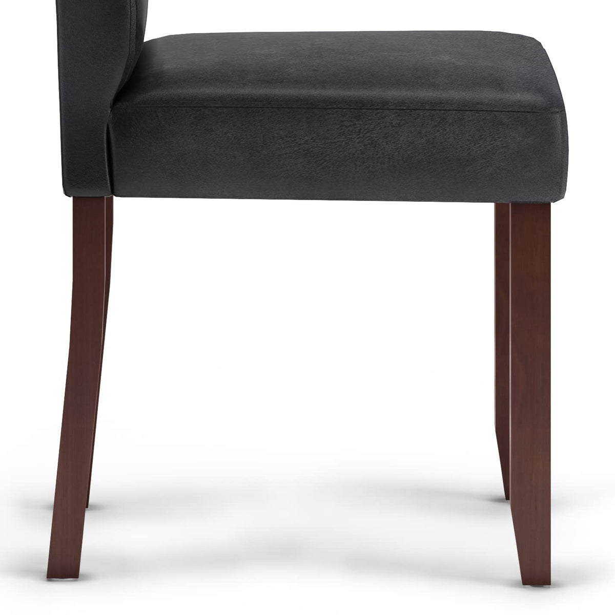 Vegan Leather Parsons Dining Chairs Black Set of 2 J110152