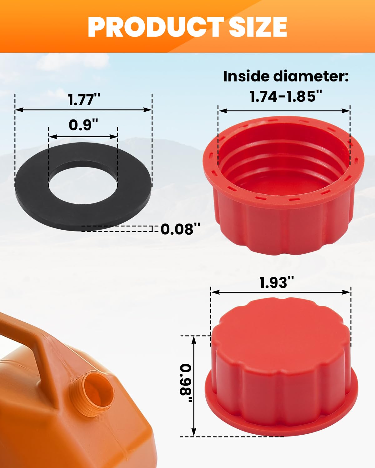 Red 5 Gallon Gas Can Replacement Caps R976