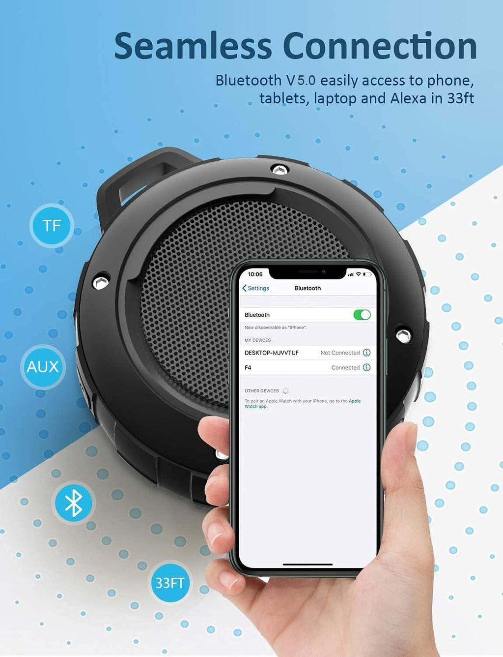 Waterproof Bluetooth Portable Mini Speaker with Subwoofer W688