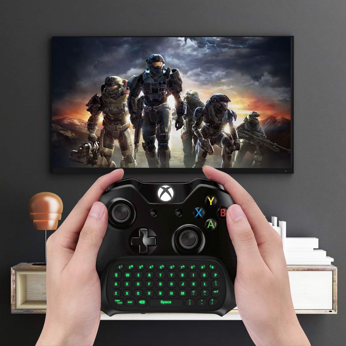 Green Backlight Keyboard for Xbox Gaming Controller Y326