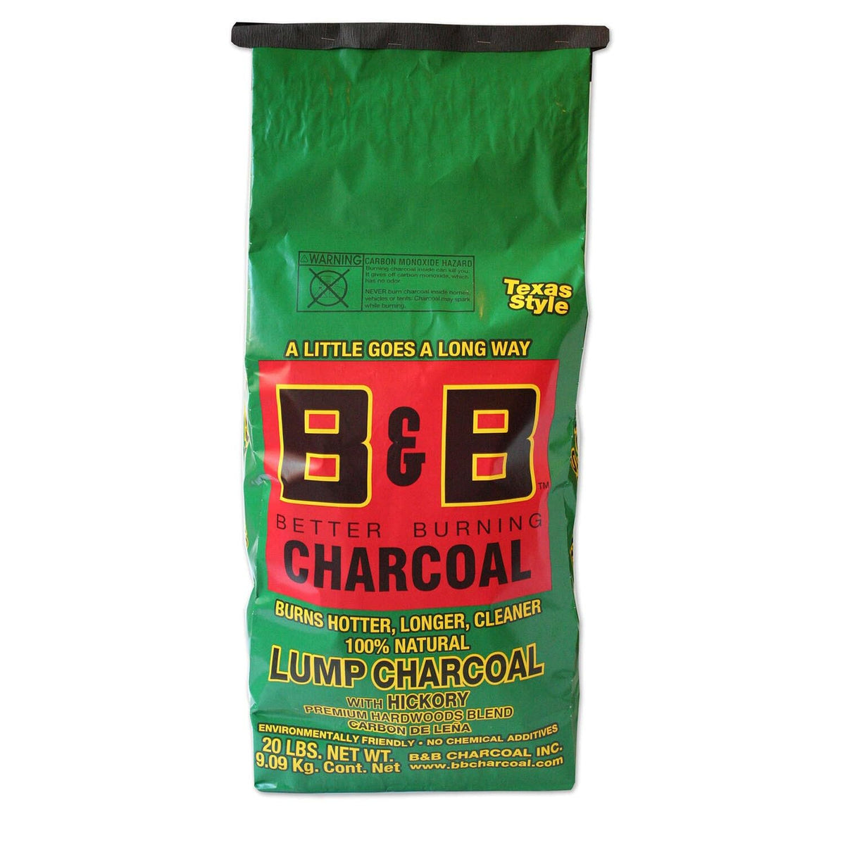 All Natural Hickory Hardwood Lump Charcoal 20 lb D977