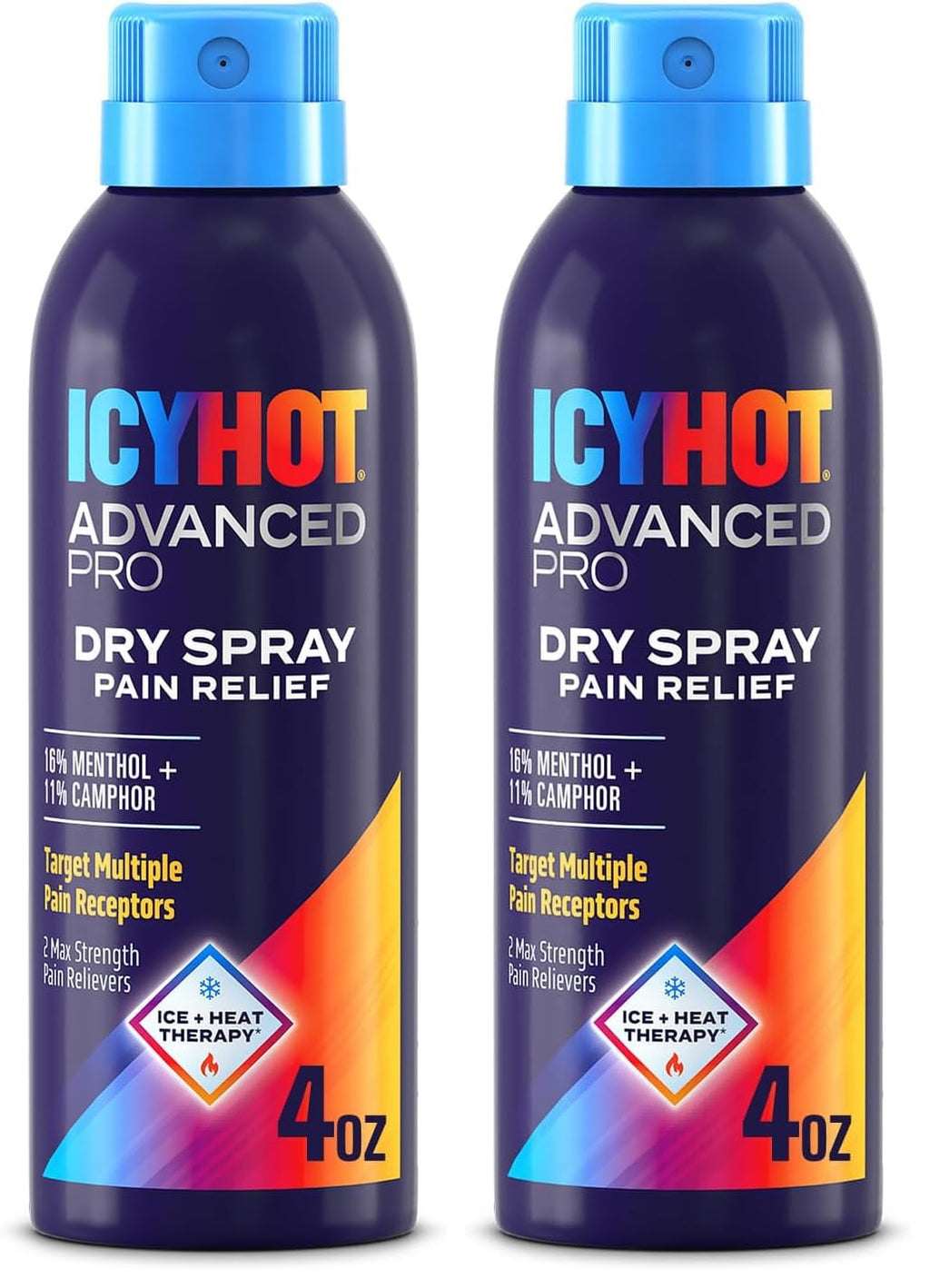 Pain Relief Dry Spray 4 oz with Menthol & Camphor Pack of 2 Q609459