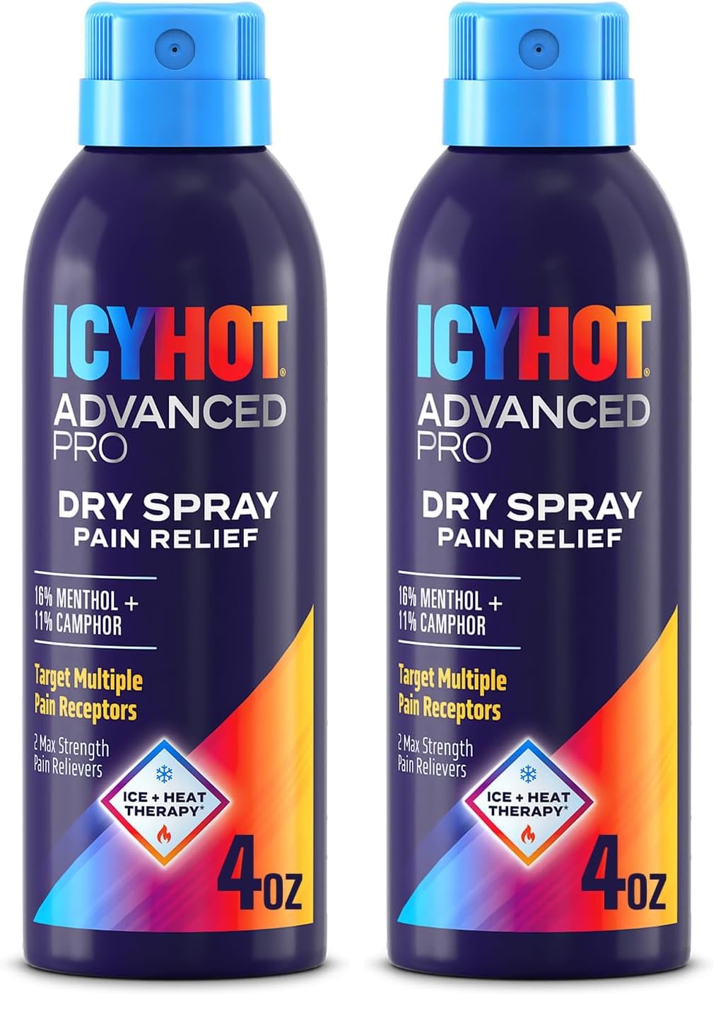 Pain Relief Dry Spray 4 oz with Menthol & Camphor Pack of 2 Q609459