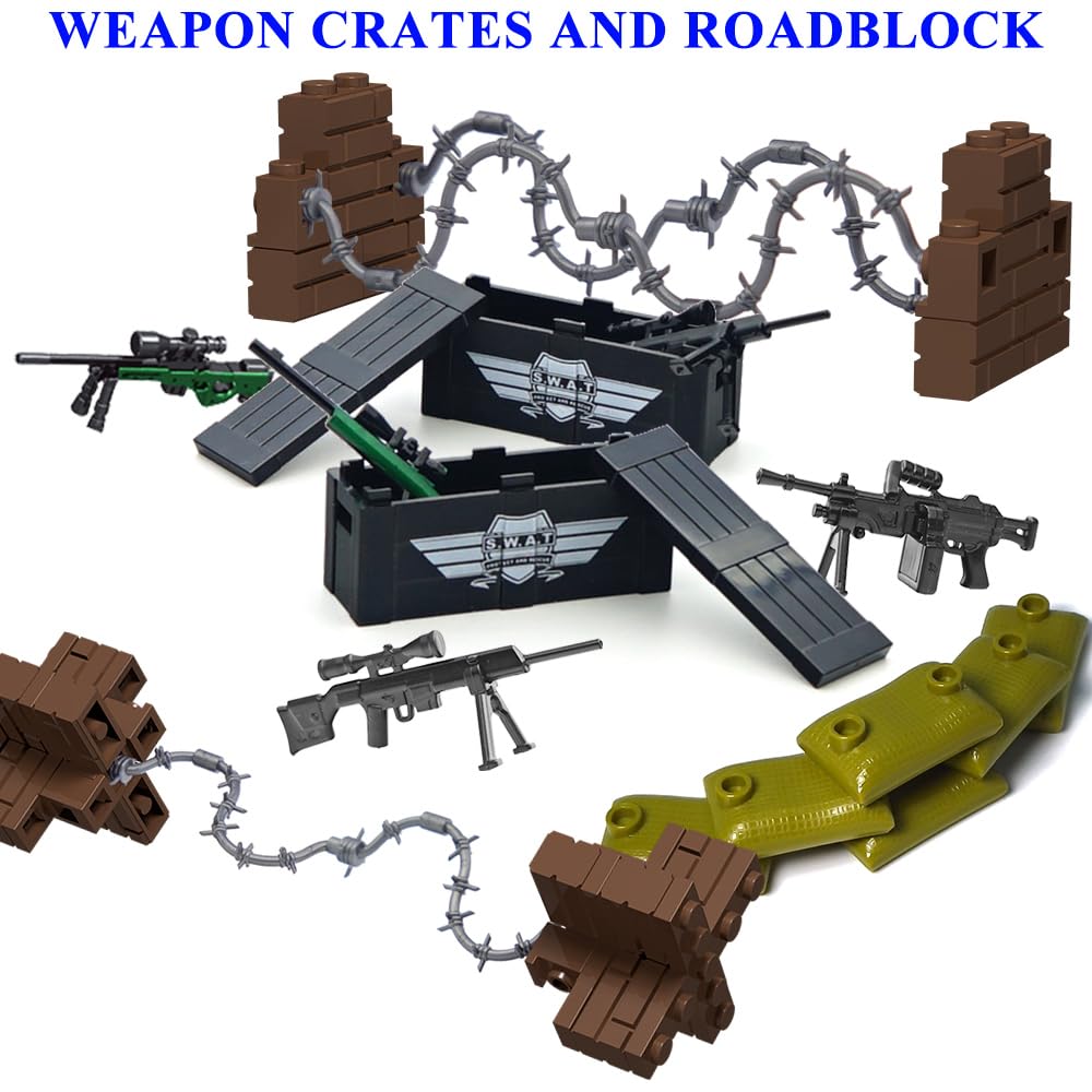 Military Weapon Set with Helmet Body Armor Cloak and Motorcycles A4050