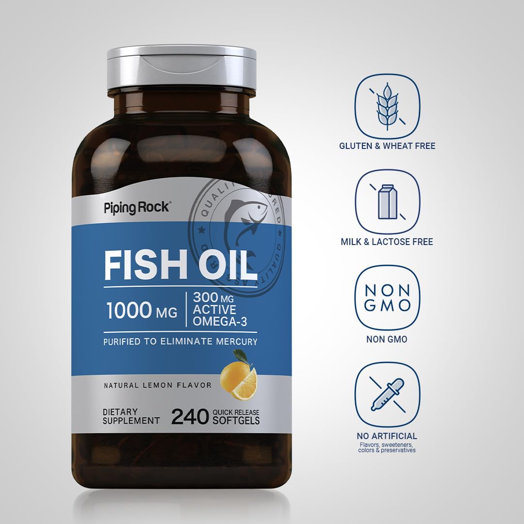 Fish Oil 1000mg 240 Softgels Omega-3 C24283