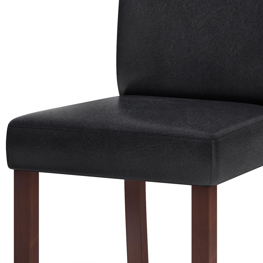 Vegan Leather Parsons Dining Chairs Black Set of 2 J110152