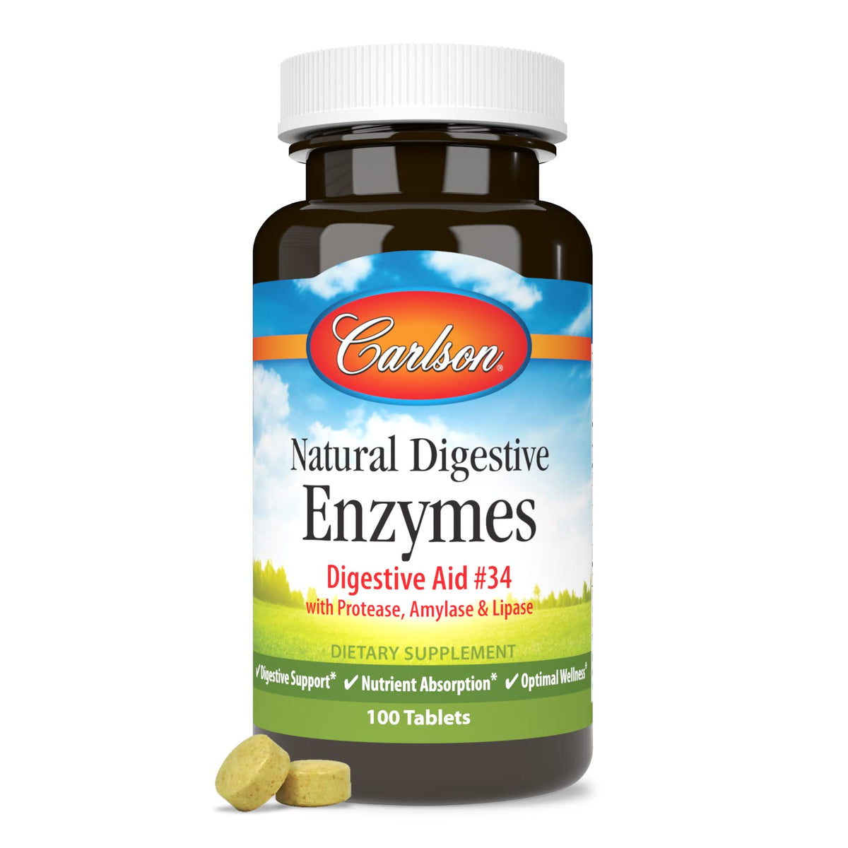 Natural Digestive Enzymes, 100 Tablets W4167