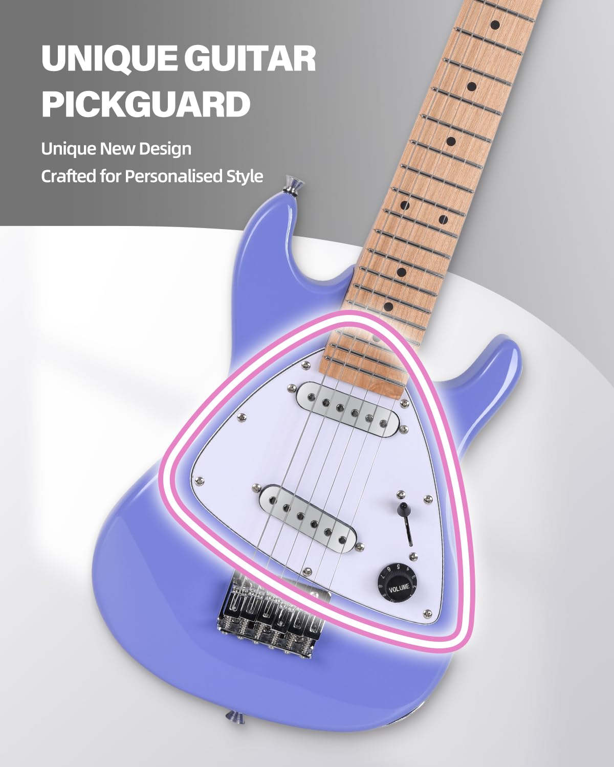 30 Inch 1/4 Size Purple Electric Guitar Kit with Amp S242175