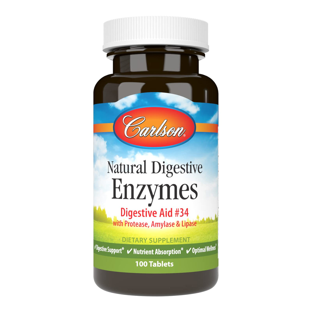 Natural Digestive Enzymes, 100 Tablets W4167