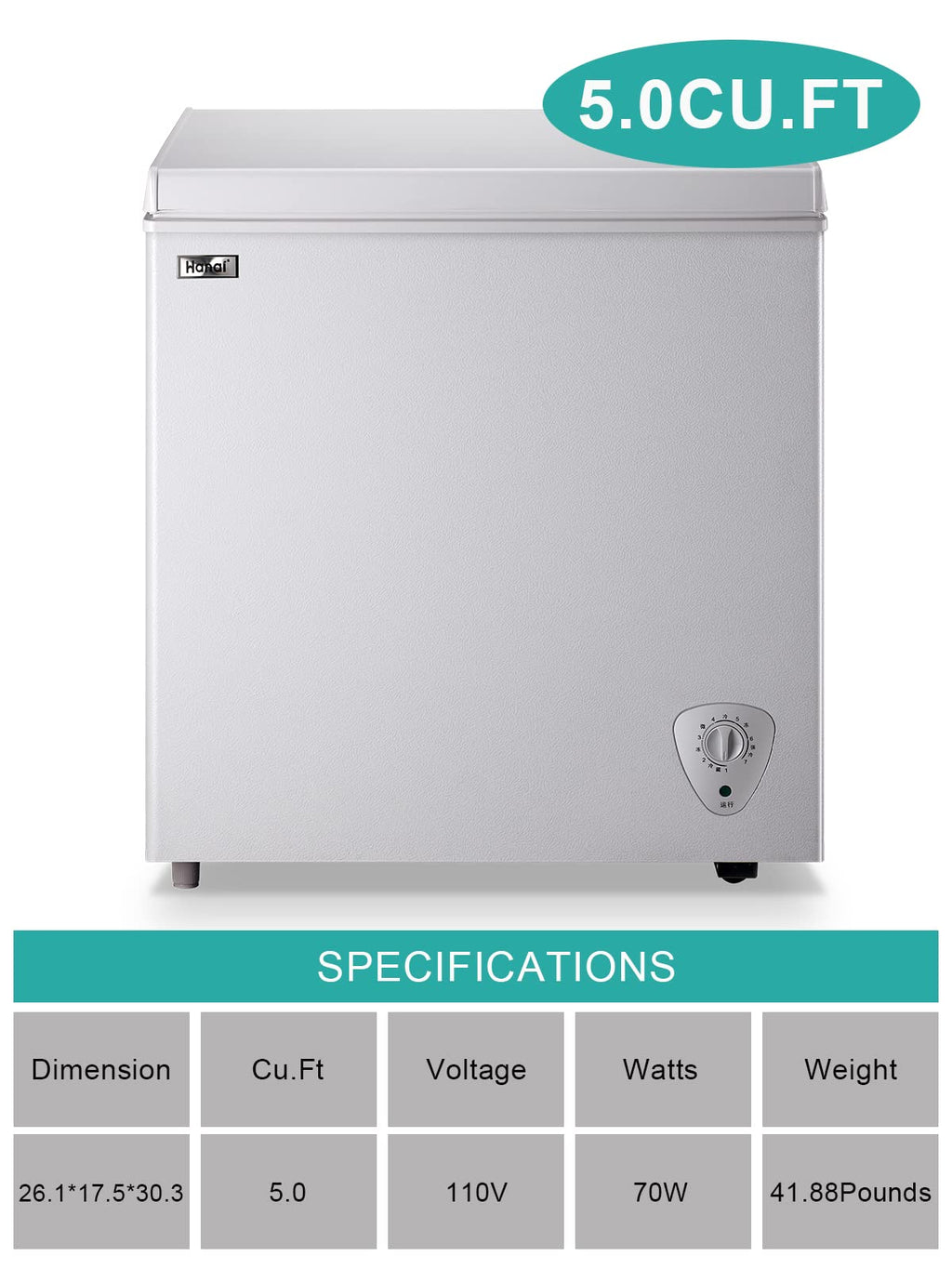 White 5.0 Cu.Ft Chest Freezer Y61858