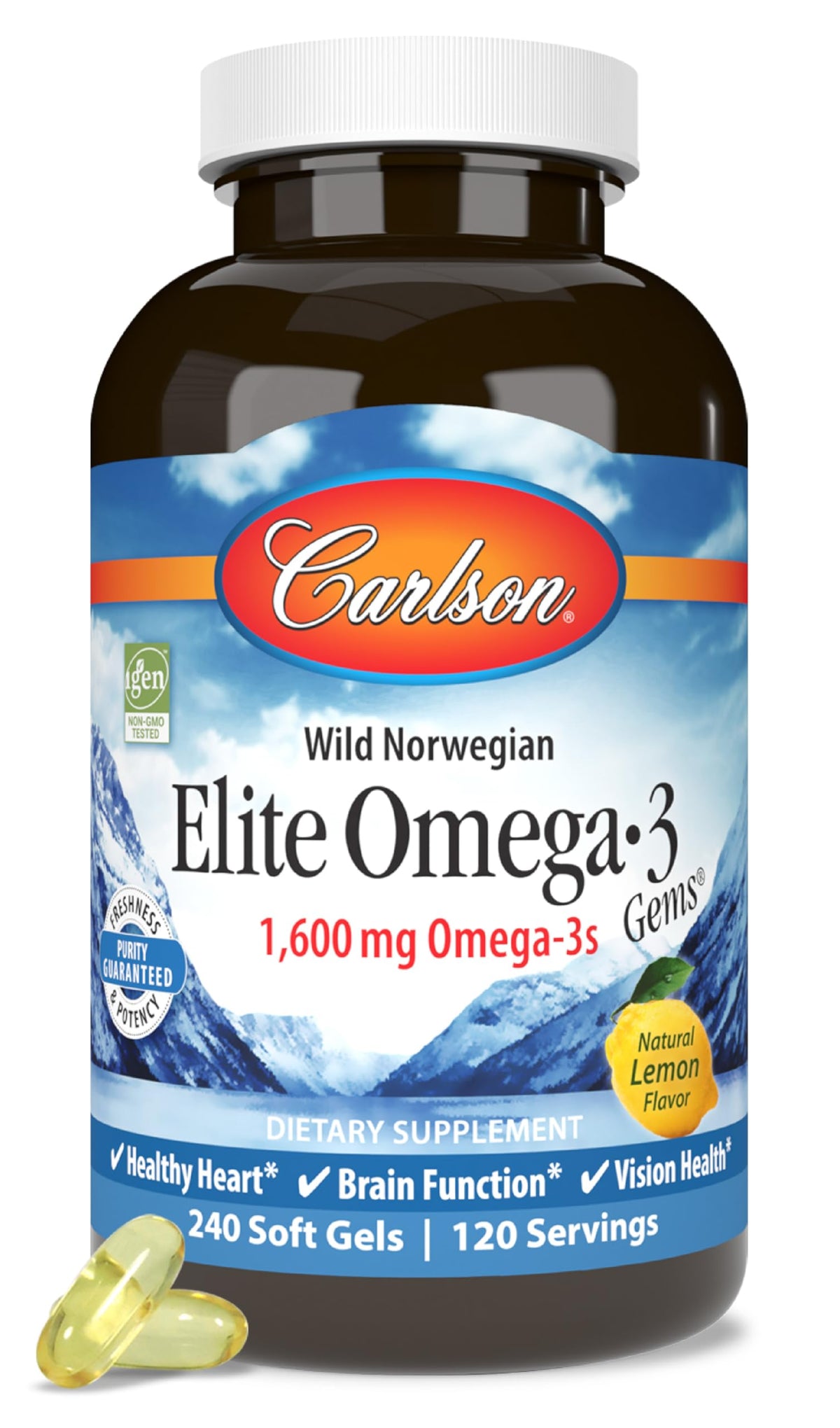 Omega-3 1600 mg Lemon Softgels U425