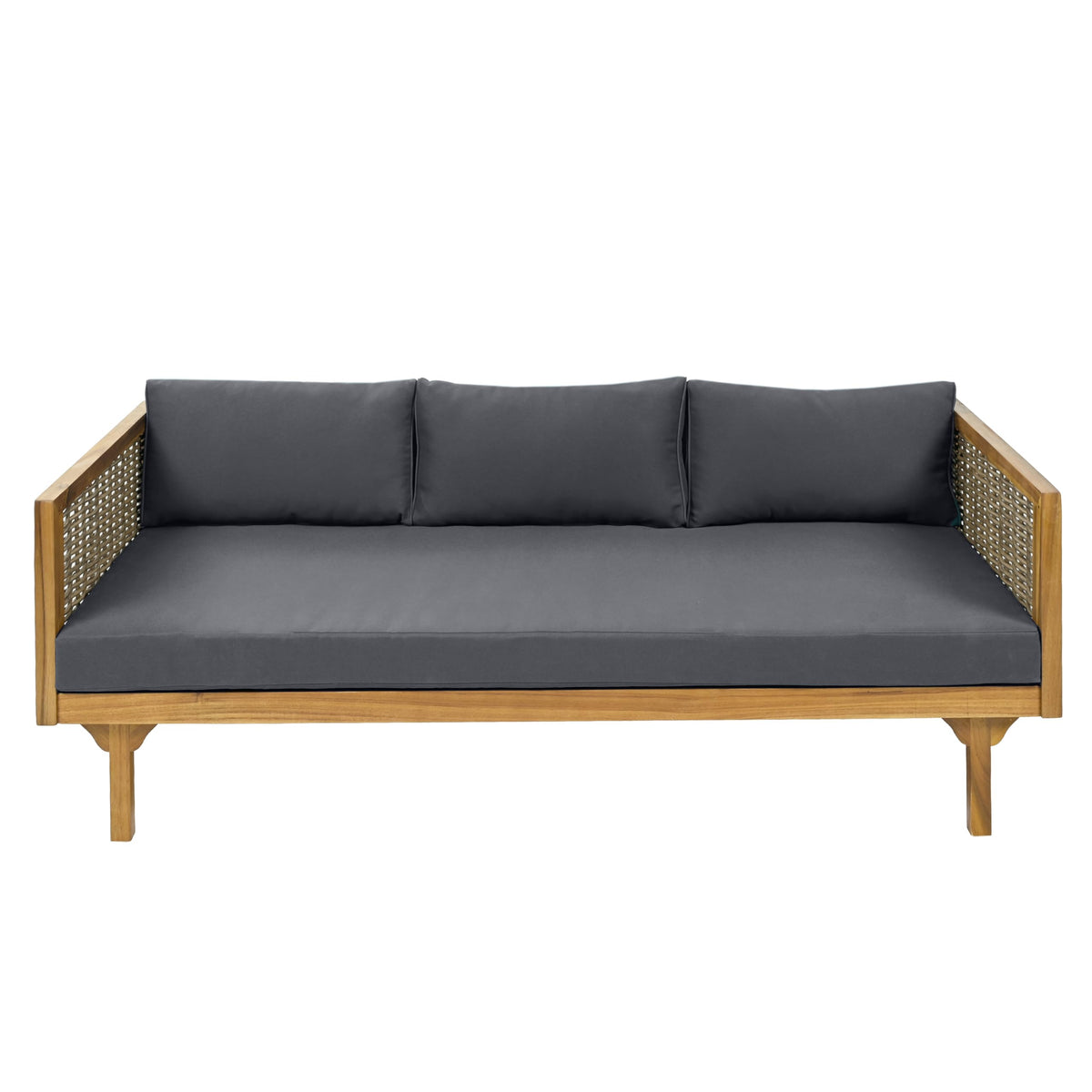 Acacia Wood 3-Seater Patio Sofa with Cushions R625360