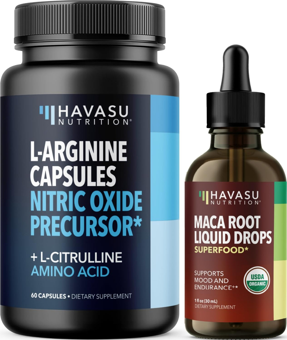 Organic Maca Root Liquid Drops & L Arginine L Citrulline Supplement S6295