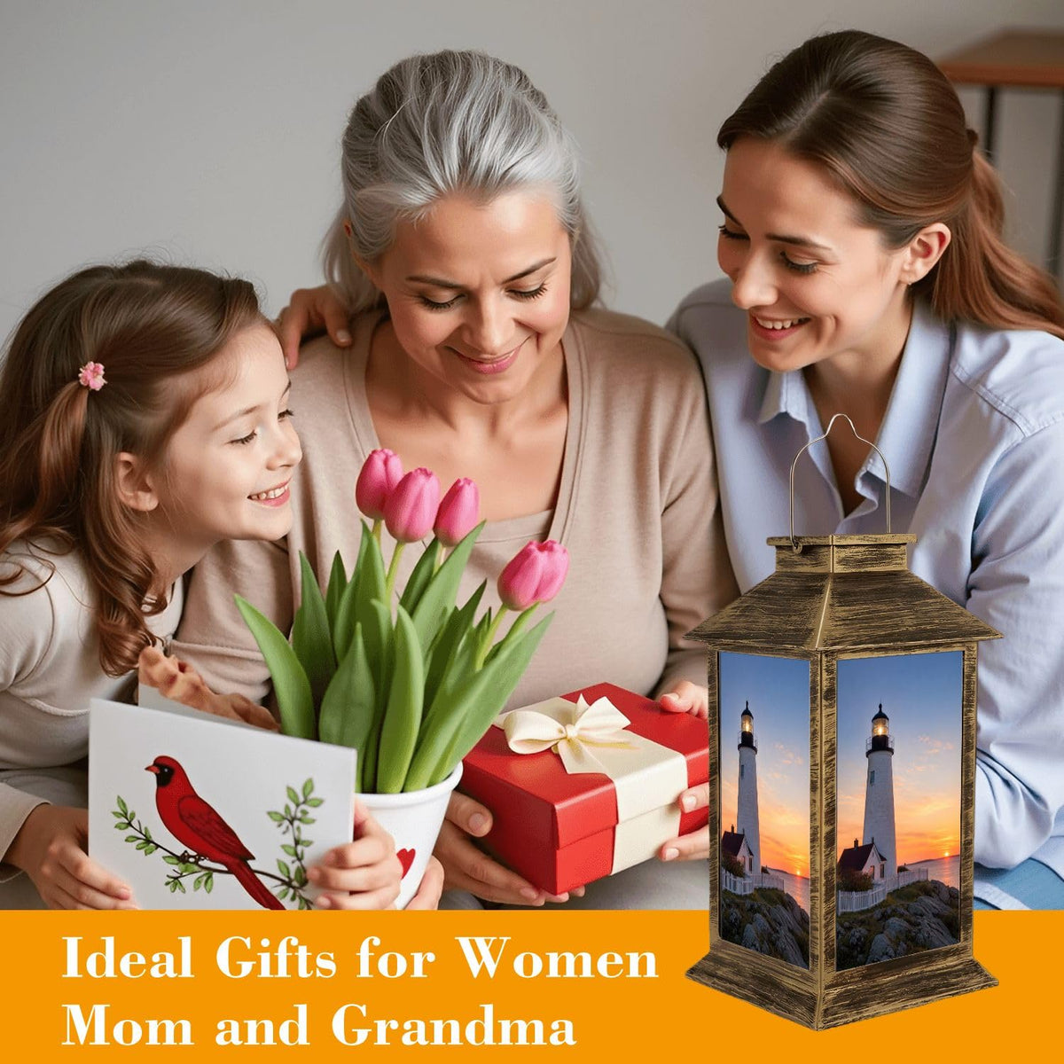Solar Lantern Outdoor Waterproof LED Hanging Solar Lights P42665