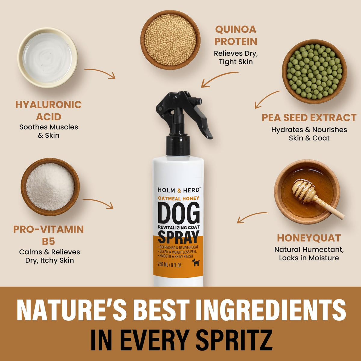 Oatmeal Honey Dog Deodorizing Spray A238
