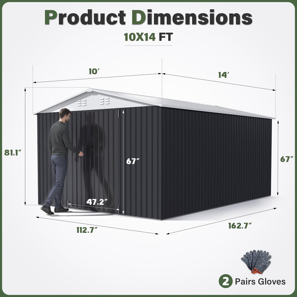 9.3x13.5 FT Outdoor Storage Shed M614675