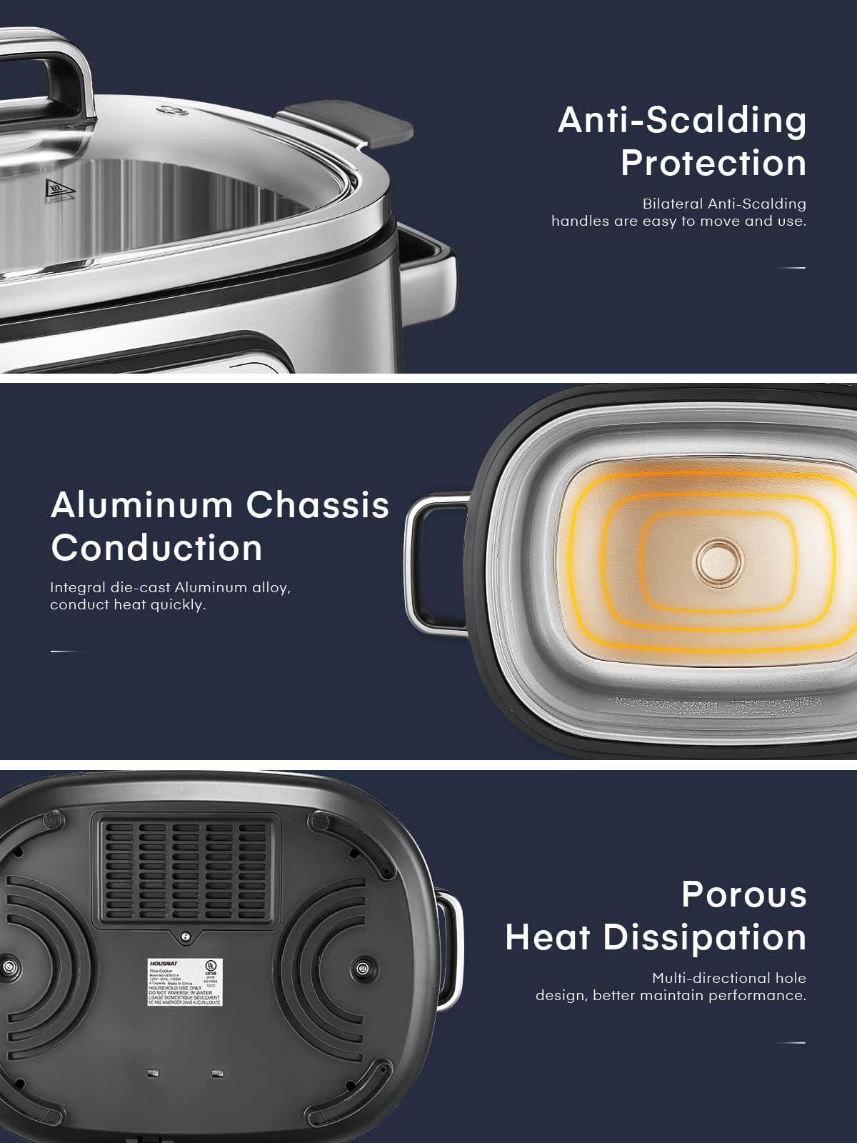 6 Quart Programmable Stainless Steel Slow Cooker T298452