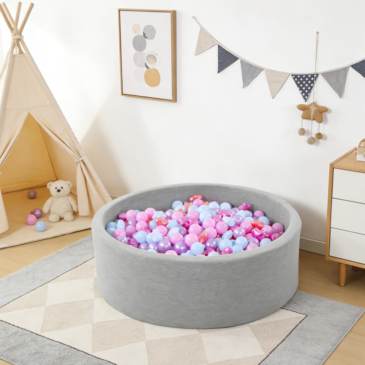 100 200 500 Pack Phthalate & BPA Free Plastic Ball Pit Balls J96411